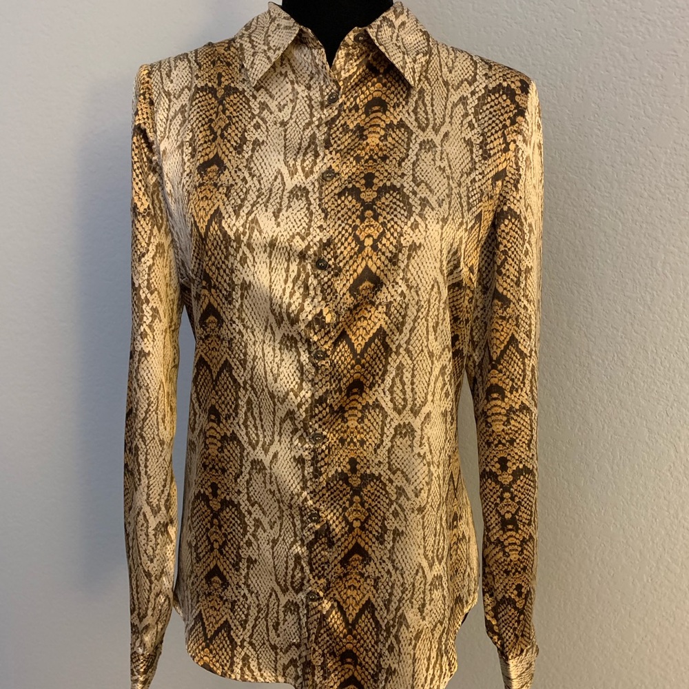 MNG Reptile Print Blouse